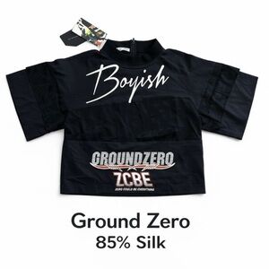 NWT Silk Moto Inspired Couture top tee shirt by Ground Zero